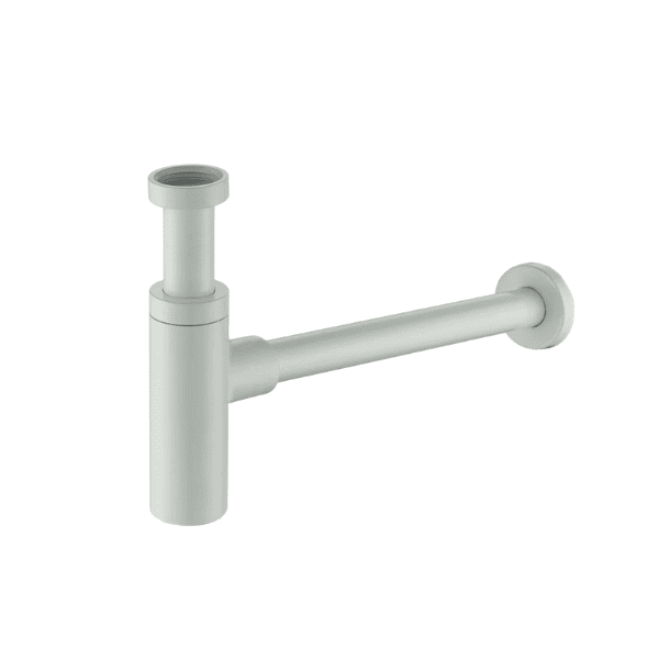 Sifón Botella Racor/Extensible Latón Blanco Redondo Con Alargadera/Plafón (White Level) | T-300RW