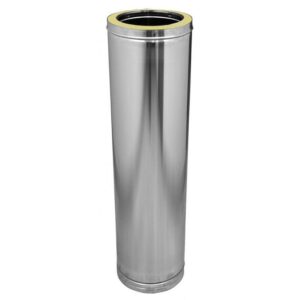 Dinak, Accesorio de chimenea doble pared con el interior en acero inoxidable 316L y el exterior de aceros inoxidable 304.
