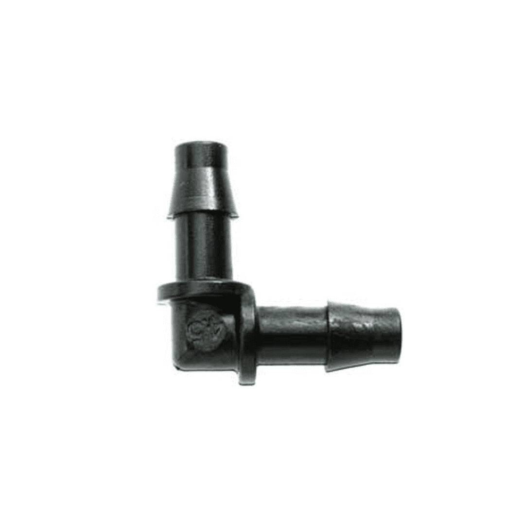 Codo para microtubo de goteo de 4 mm