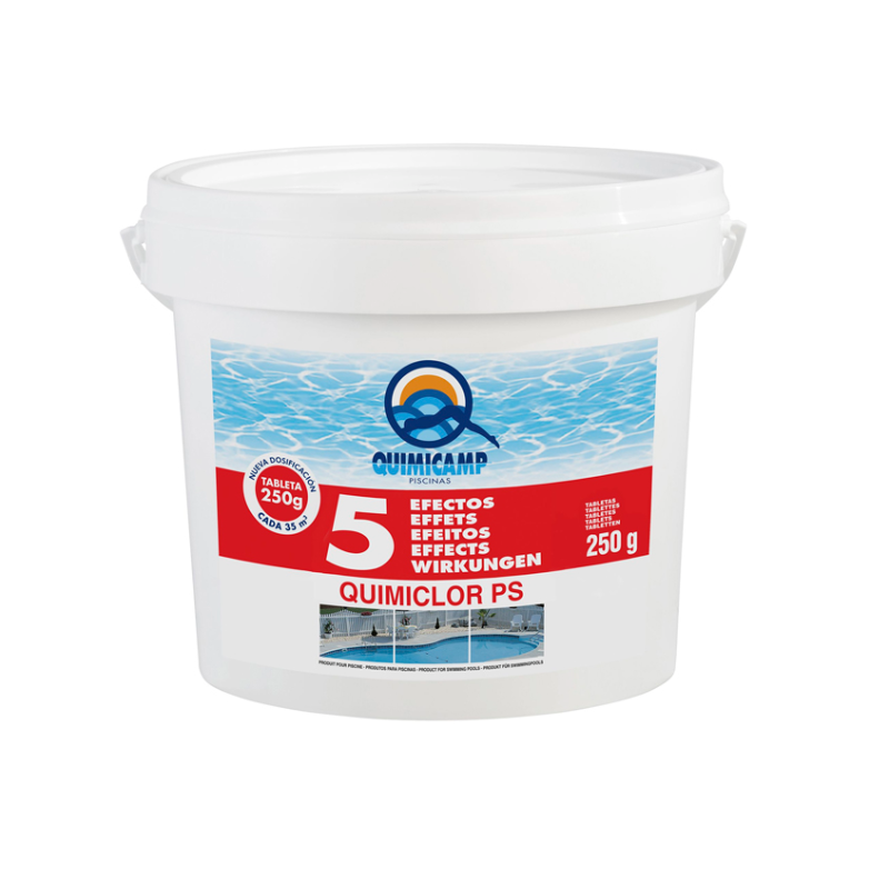 Quimicamp Quimiclor PS 5 Efectos Tabletas de 250 Gr